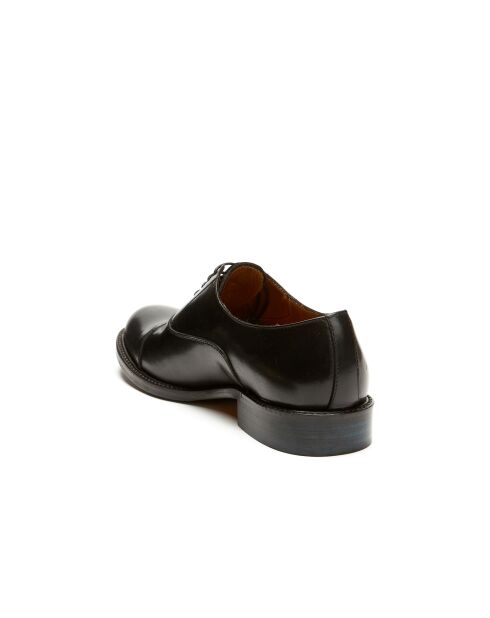 Richelieus en cuir droit Omar noirs