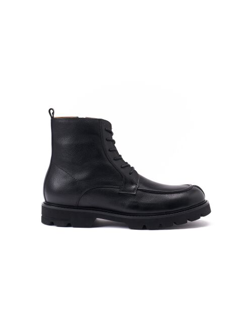 Bottines derby en cuir Delphine noires