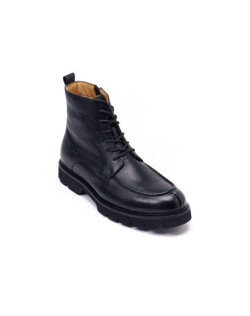 Bottines derby en cuir Delphine noires