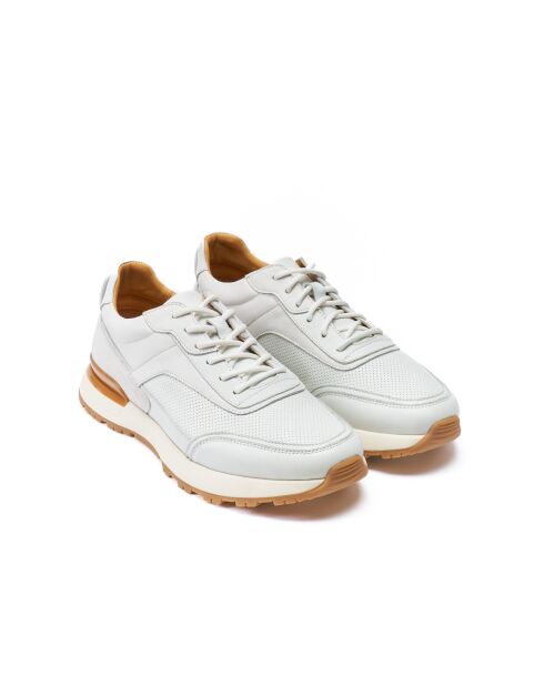 Baskets en cuir Inès blanche