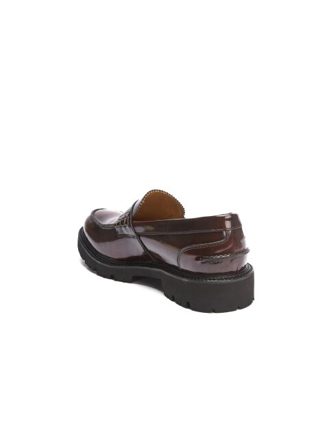 Bordeauxrote Mokassins Zoé aus Leder