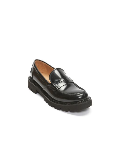 Mocassins Penny en cuir Violaine noir