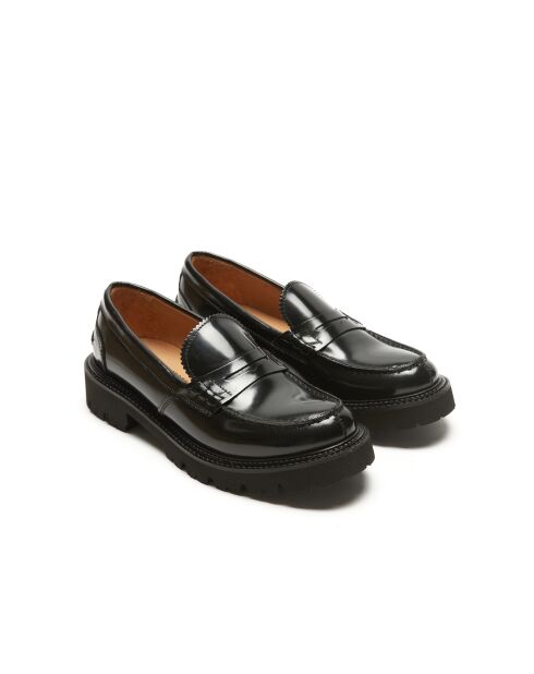Mocassins Penny en cuir Violaine noir