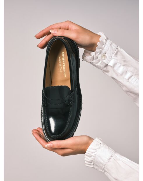 Penny loafers van zwart leer Violaine