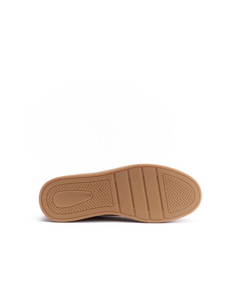 Baskets classique en cuir Damien marron brun