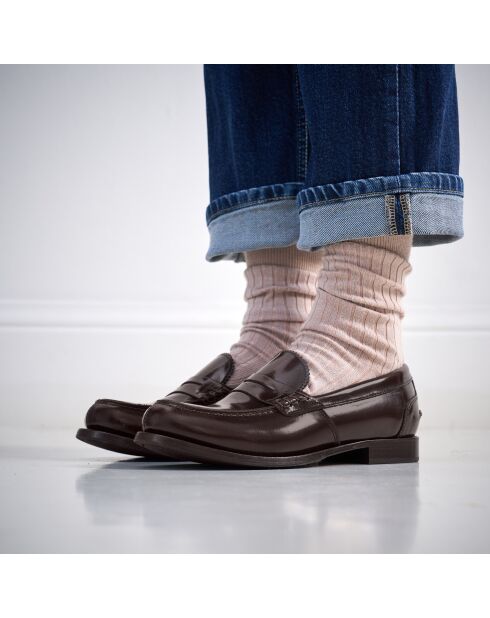 Bruine leren instappers Clara