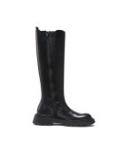 Bottes hautes en cuir Blandine noires
