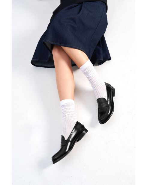 Bruno zwarte leren Penny instappers