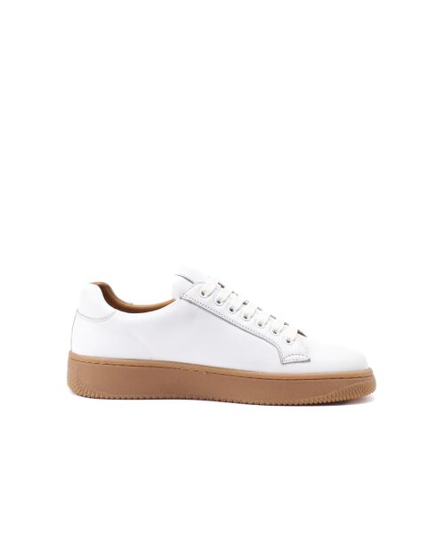 Baskets classiques en cuir Elsa blanches