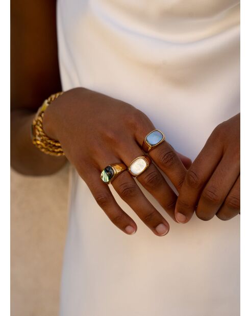 Bague large Columba Nacre Abalone