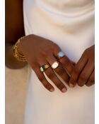 Bague large Columba Nacre Grise