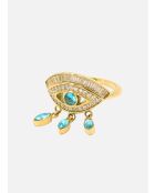 Satis blauwe fijne ring van zirkoniumoxide