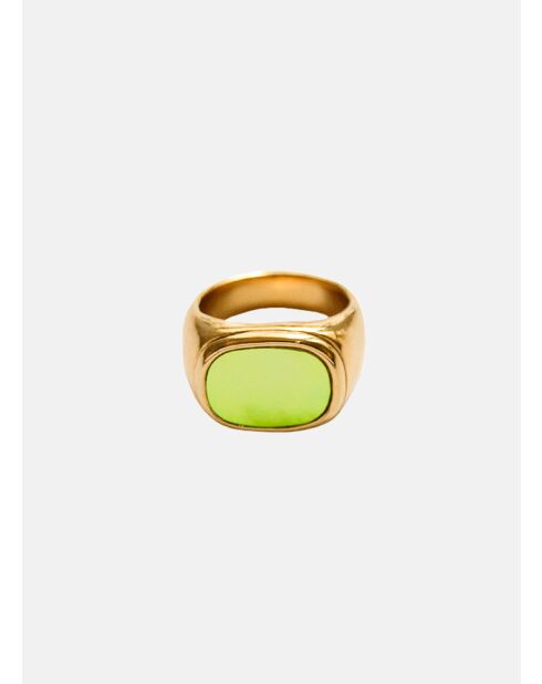 Bague large Columba Nacre Verte