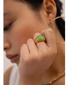 Bague large Columba Nacre Verte