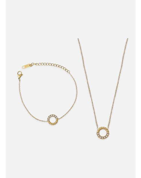 December 2025 set van gouden halsketting en armband