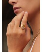 Bague large Minya argentée