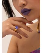 Anillo Columba grande de nácar morado