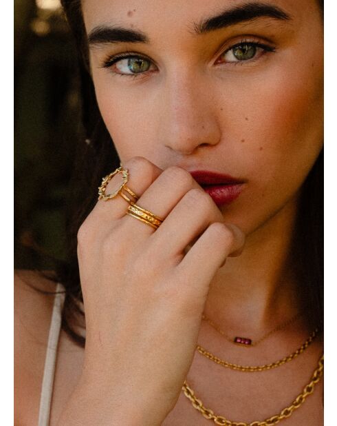 Bague large Alula argentée