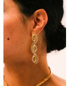 Groene oorbellen met hathdoreoxide zirkonium