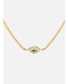 Halskette aus grünem Zirkoniumoxid mit Seth-Kette