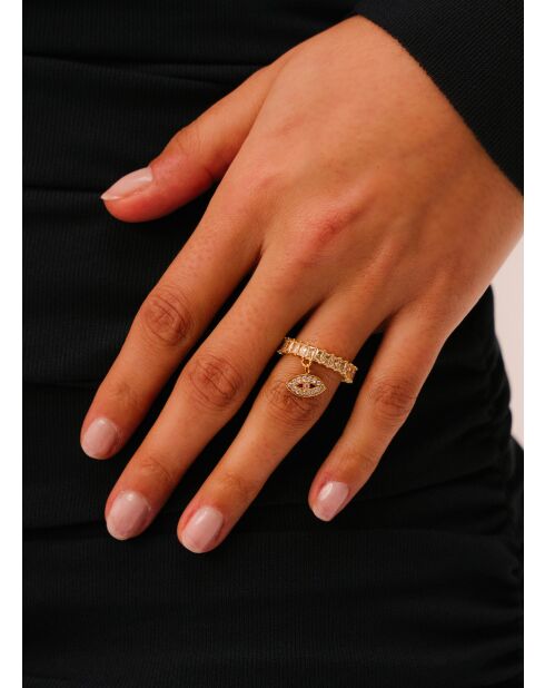 Fijne ring van roze zirkoniumoxide van Osiris