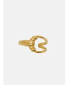 Bague large Agave doré