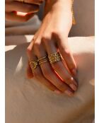 Bague large Agave doré