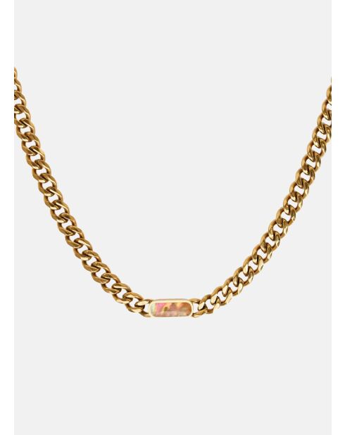 Columba Halskette aus rosafarbenem Perlmutt