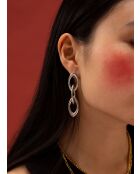 Boucles d'oreilles pendantes Lezat argentées