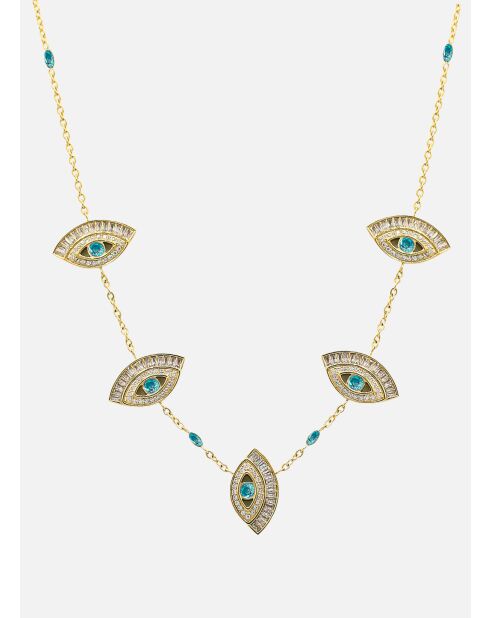 Cleopatra Blaue Zirkonoxid-Halskette