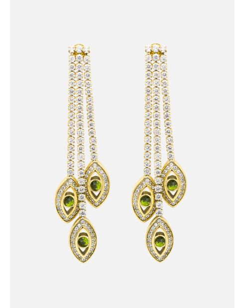 Pendientes LuxDoreoxide con circonio verde