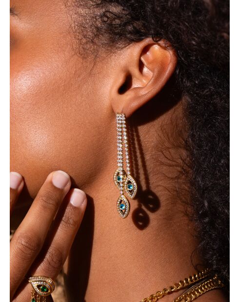 Pendientes LuxDoreoxide con circonio verde