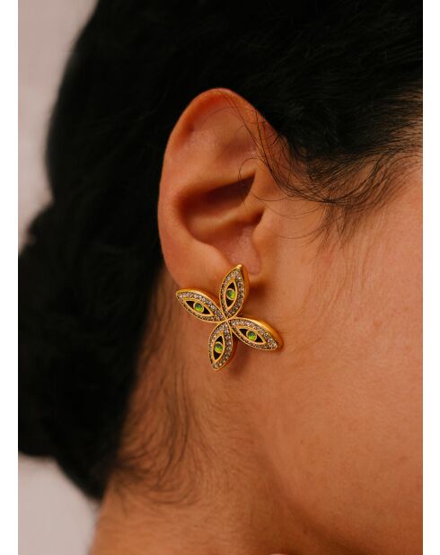 Blaue Zirkoniumoxid-Tropfenohrringe für Herren