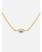 Blauwe halsketting met Seth ketting van zirkoniumoxide