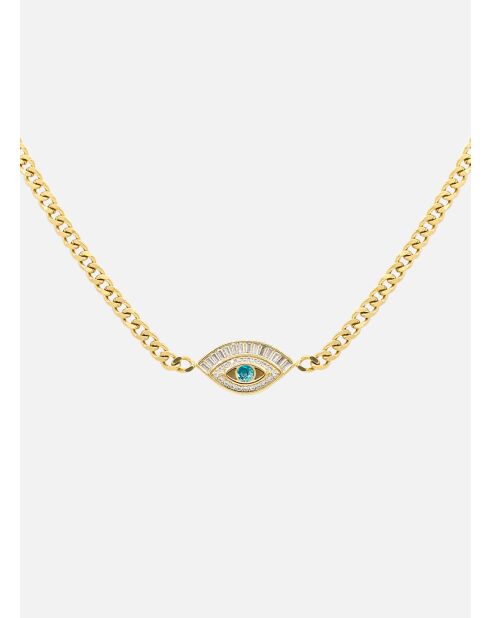 Blauwe halsketting met Seth ketting van zirkoniumoxide