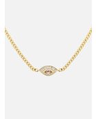 Halskette aus rosafarbenem Zirkoniumoxid mit Seth-Kette