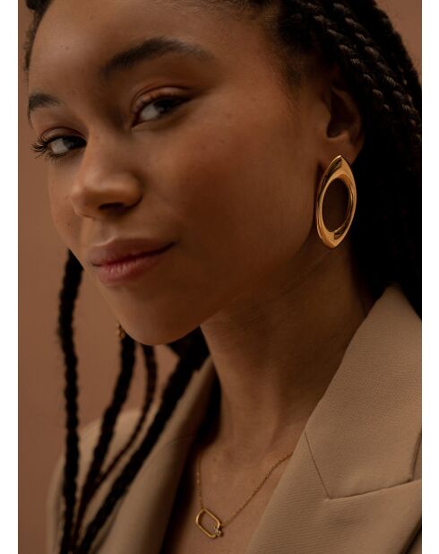 Boucles d'oreilles pendantes Lezat Tall argenté , Pin