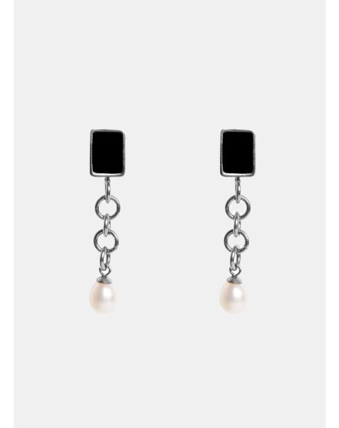 Boucles d'oreilles Octobre 2021 argenté , Pin