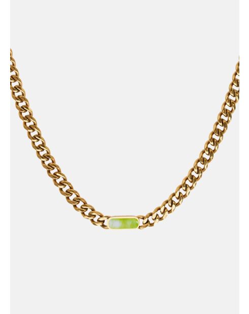 Columba groene parelketting met parelmoer