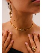 Neith blauwe ketting met zirkoniumoxide