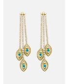 Luxdo-Reoxide blauwe oorbellen met zirkonium