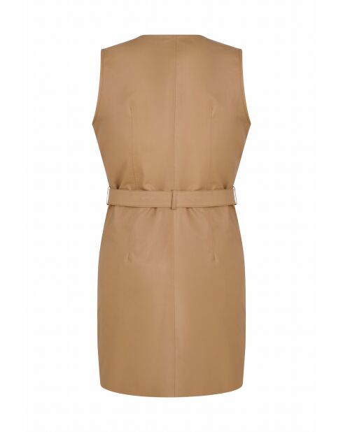Beige jurk van Neptuline leer