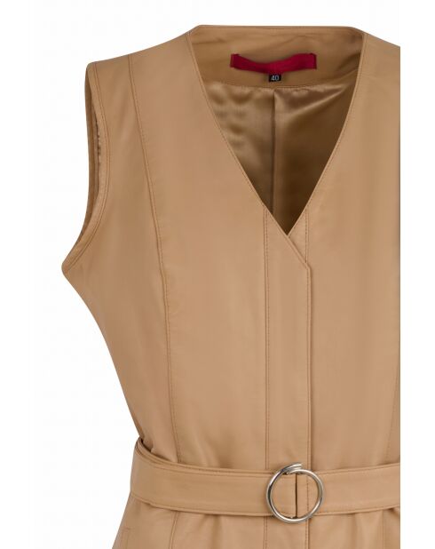 Beige jurk van Neptuline leer