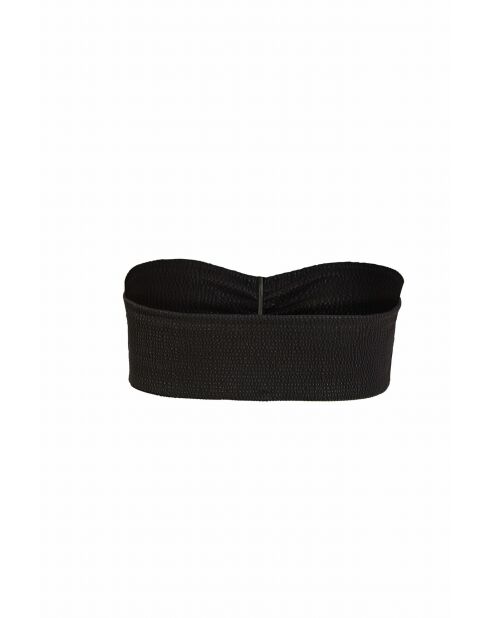 Top bandeau en cuir Evita noir
