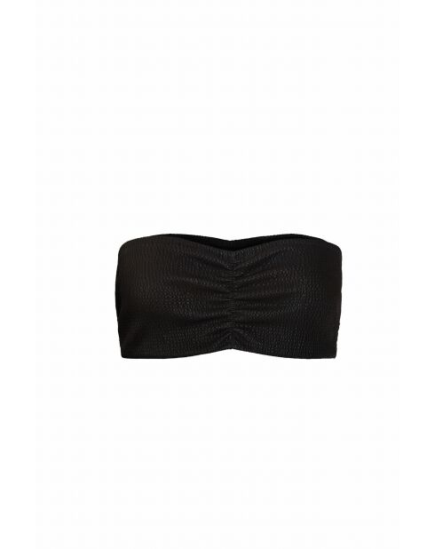 Top bandeau en cuir Evita noir