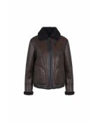 Blouson en cuir Laurie ecorse