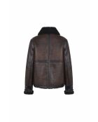 Blouson en cuir Laurie ecorse