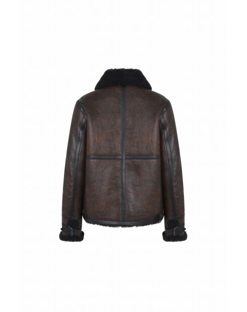 Blouson en cuir Laurie ecorse