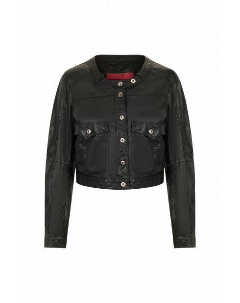 Salina zwarte leren jas