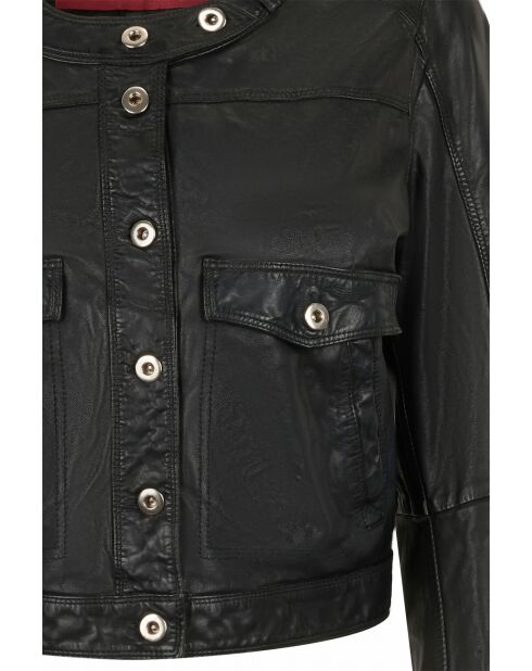 Salina zwarte leren jas